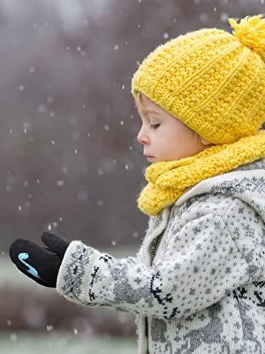 Geyoga 3 Pairs Kids Mittens Winter Dinosaur Full Finger Toddler Gloves