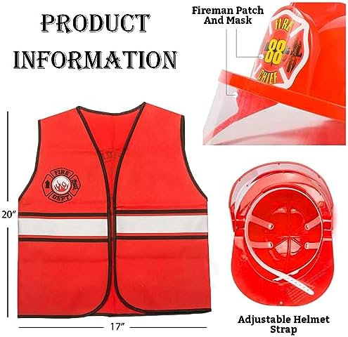 TigerDoe Fireman Costume Firefighters Role-Play Set