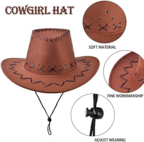 Cool 4-Piece Kids Cowboy and Cowgirl Costume Set