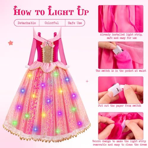Meland - Sparkling Princess Dress Up Gown for Girls - Posh Elegant P firmware
