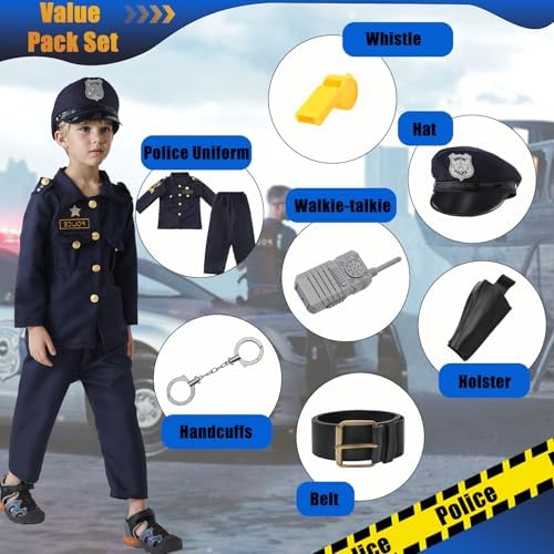 JCJ Police Costume for Kids Halloween Set