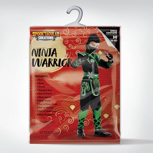 Spooktacular Kids Ninja Costume for Boys - Action-Packed Halloween Fun
