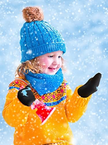 Geyoga 3 Pairs Kids Mittens Winter Dinosaur Full Finger Toddler Gloves