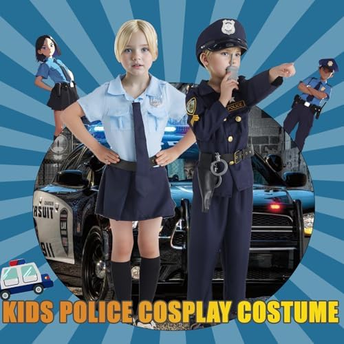 JCJ Police Costume for Kids Halloween Set