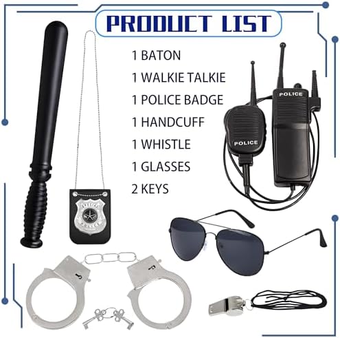 Police Costume Accessories for Kids Role-Play Essential
