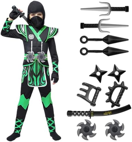 Spooktacular Kids Ninja Costume for Boys - Action-Packed Halloween Fun