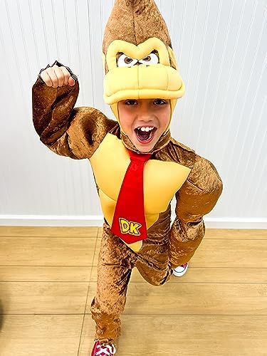 Disguise Boys Donkey Kong Action Costume Super Mario Deli Play Look with Headpiece