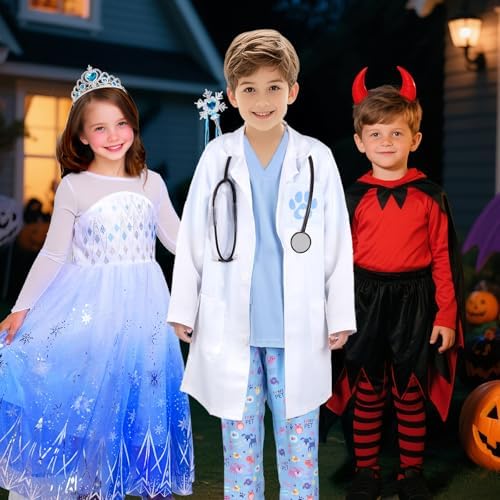 Latocos 10pcs Kids Veterinarian Costume Play Set Halloween Career Day Dress Up