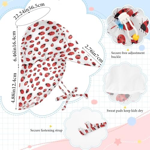 Sun Protection Baby Hat Red Ladybug