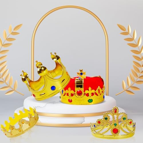 10 Pcs Royal King Crowns - Party Prom Sets