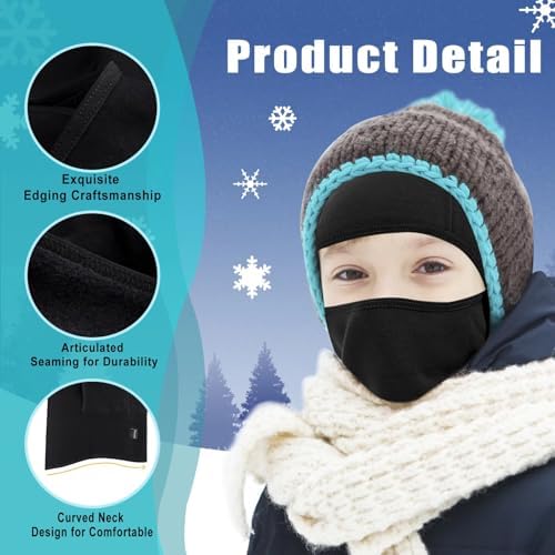 2 Pack Kids Balaclava Face Mask for Winter Ski and Cycling