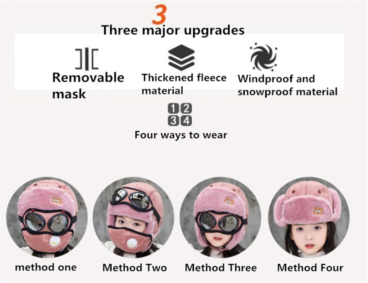 4-in-1 Winter Hat for Kids - Stay Warm and Stylish
