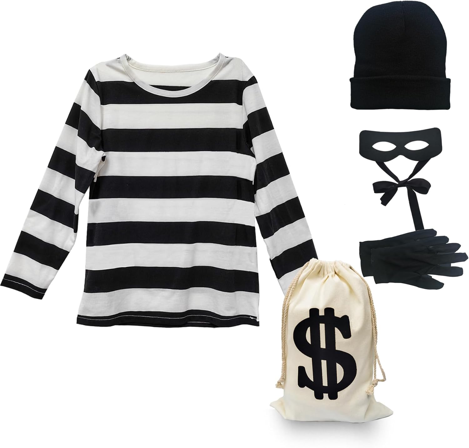 Eylola Kids Robber Costume Set - Halloween Trick or Treat Accessories