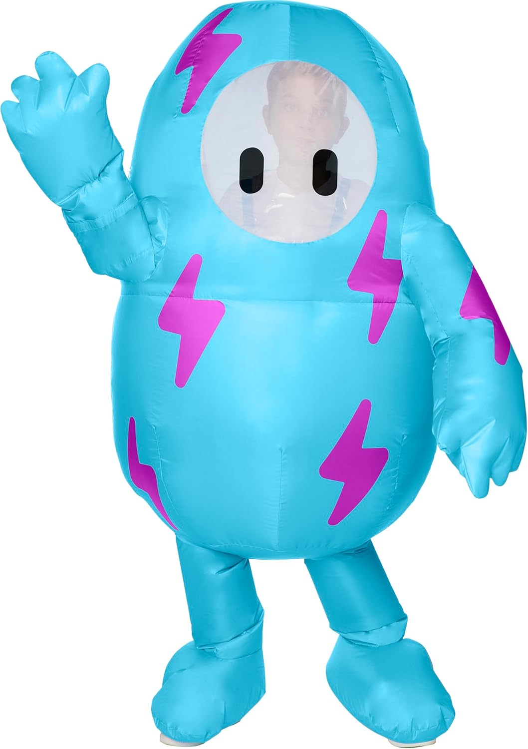 InSpirit Designs Blue Lightning Inflatable Kids Costume Fall Guys uniform