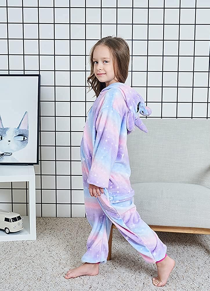 Comfortable Microfleece Kids Pajamas with Unicorns