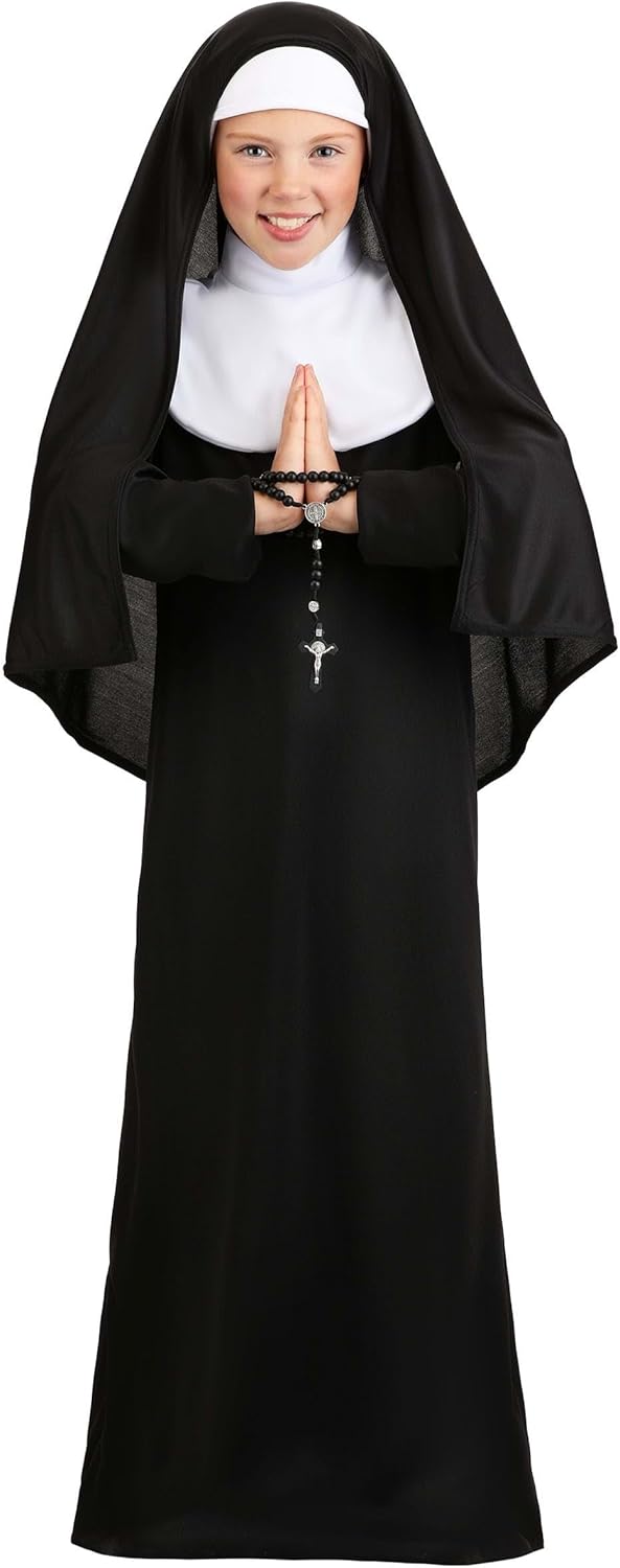 Fun Costumes Kids Nun Costume Catholic Sister Robe for Girls