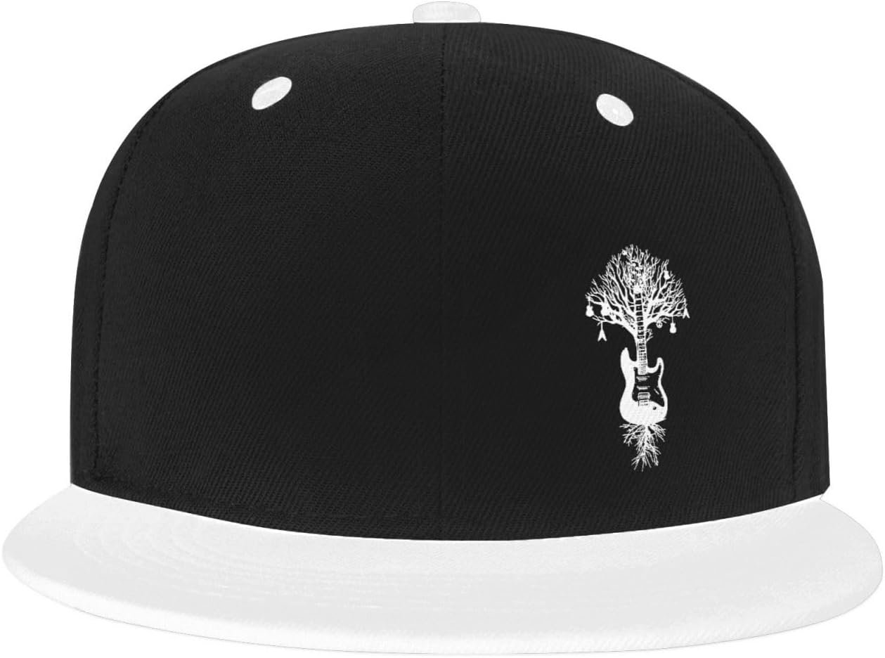 Guitar Tree Graphic Baseball Cap - Unisex White