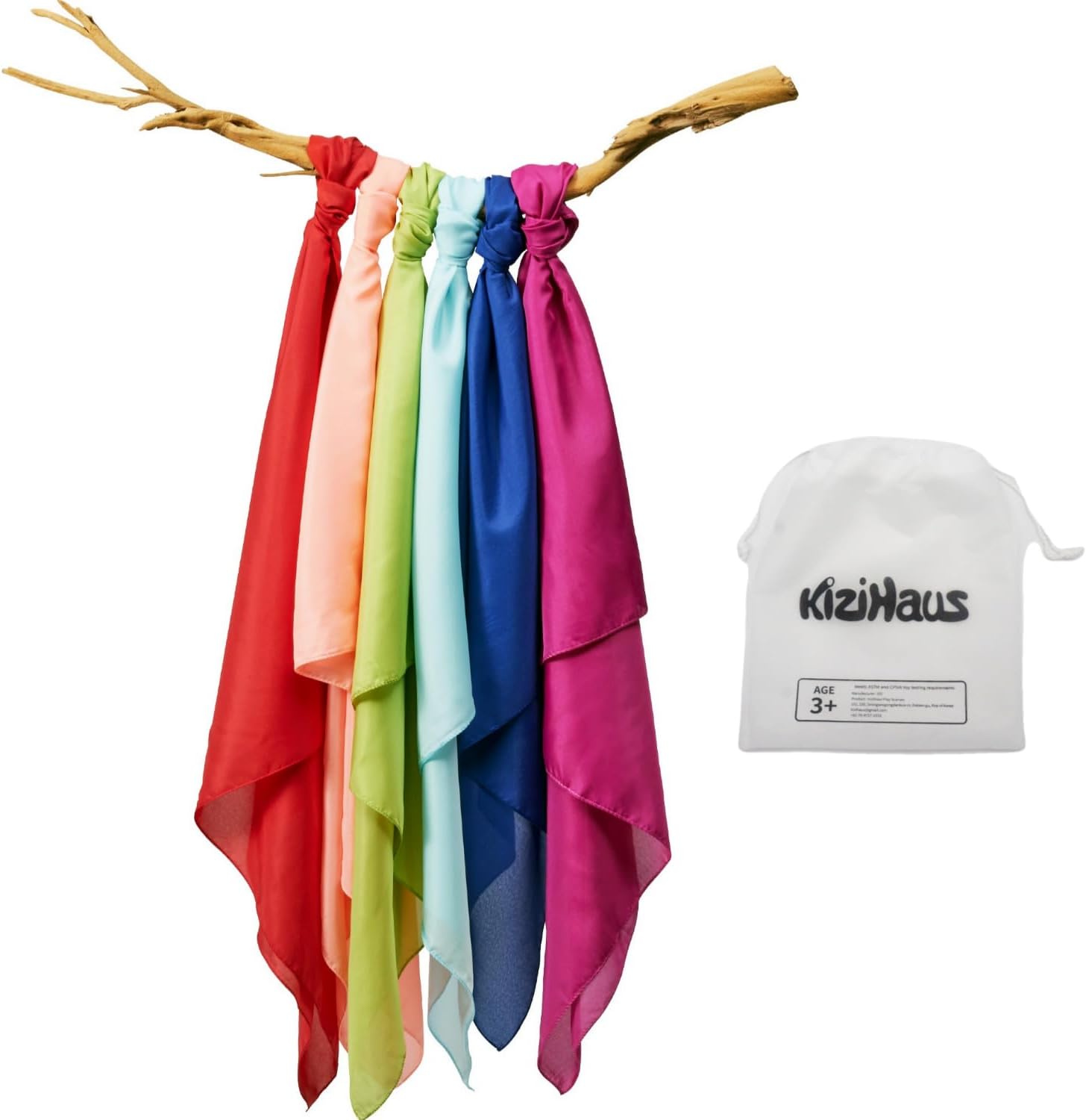 Kizihaus Play Scarves Set of 6 with Storage Bag