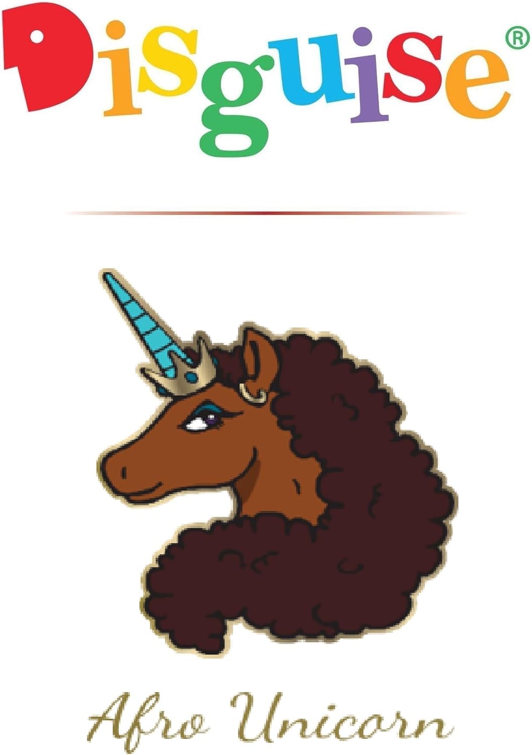 Disguise Girls Afro Unicorn Halloween Costume with Headband