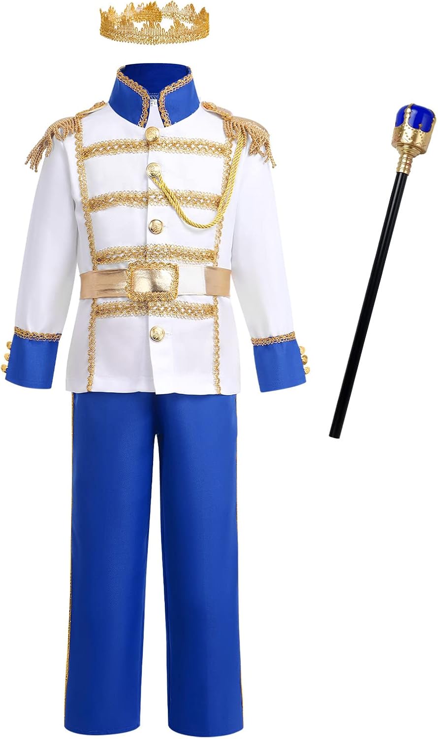IBAKOM Prince Charming Costume for Boys Halloween Christmas Costumes