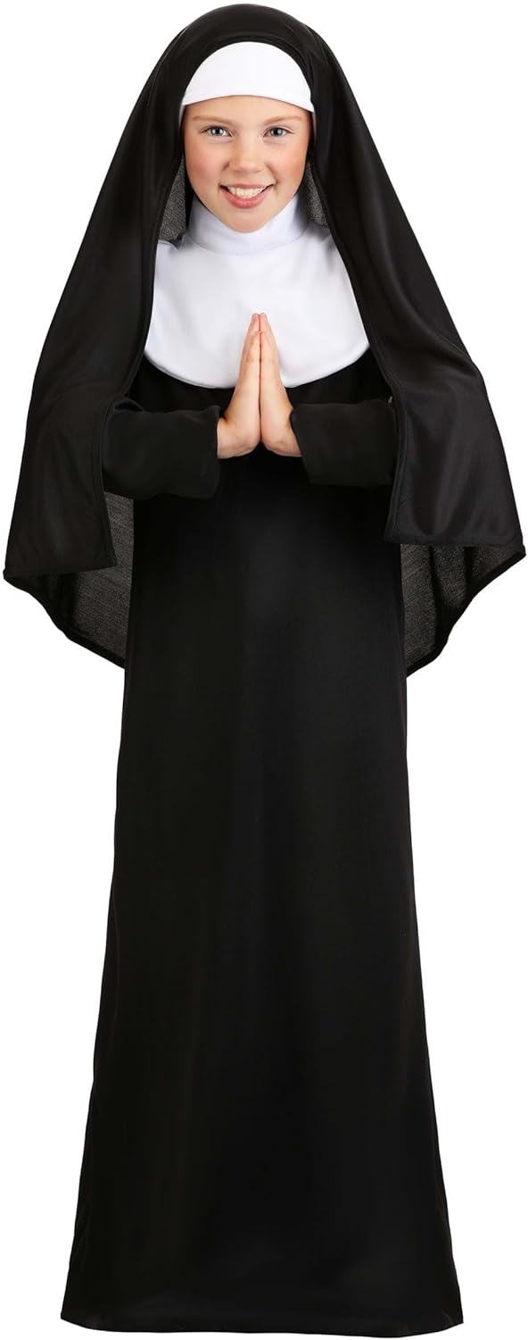Fun Costumes Kids Nun Costume Catholic Sister Robe for Girls