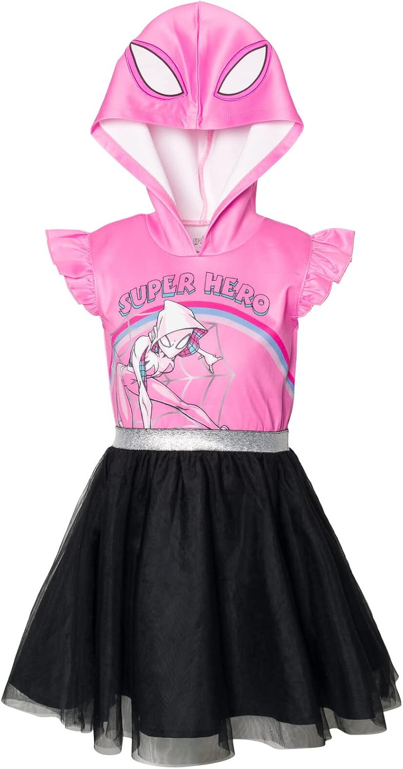 Marvel Spider-Gwen Spider Mesh Dress Pink