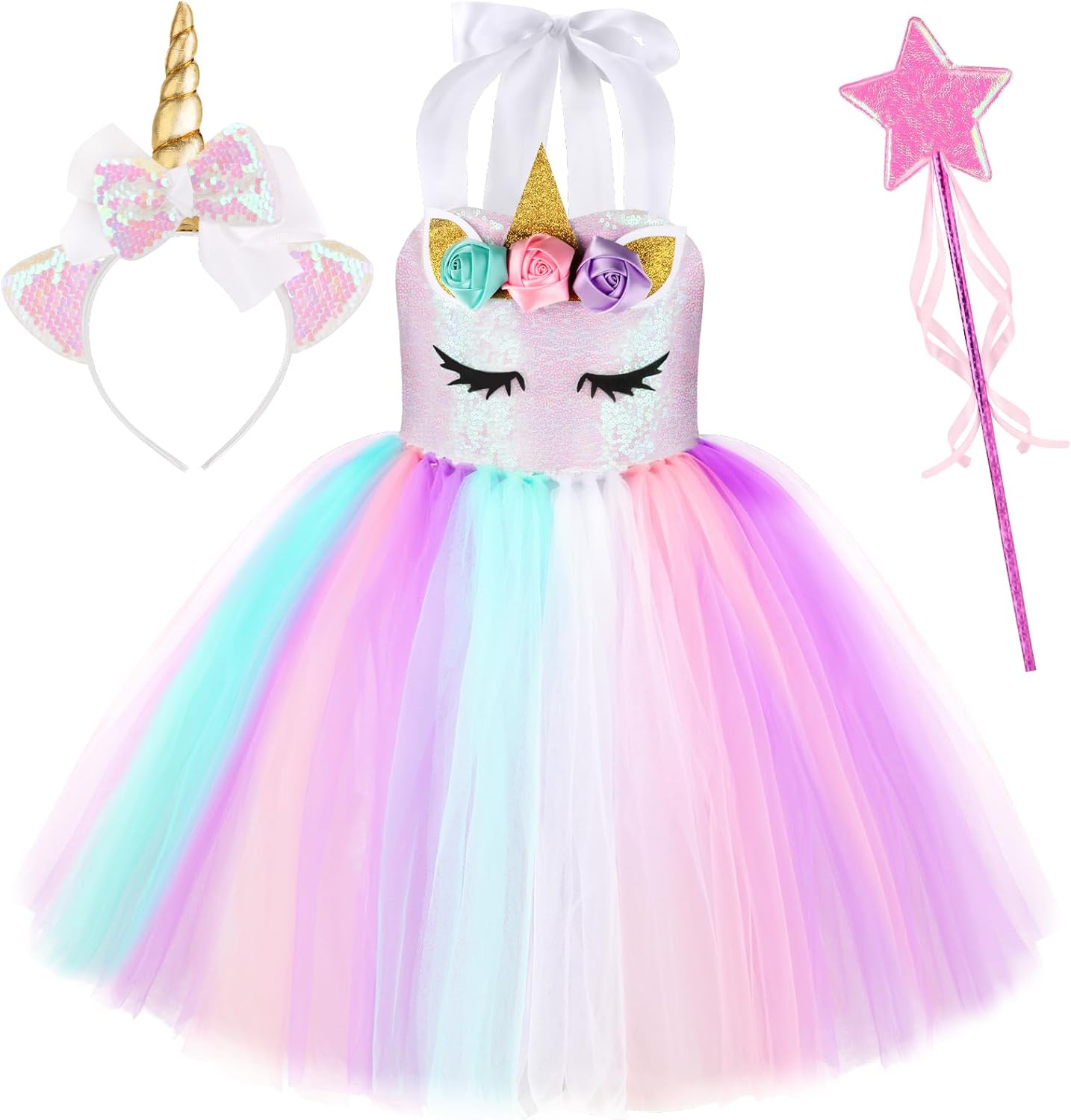 GIFTINBOX Unicorn Princess Dress for Girls