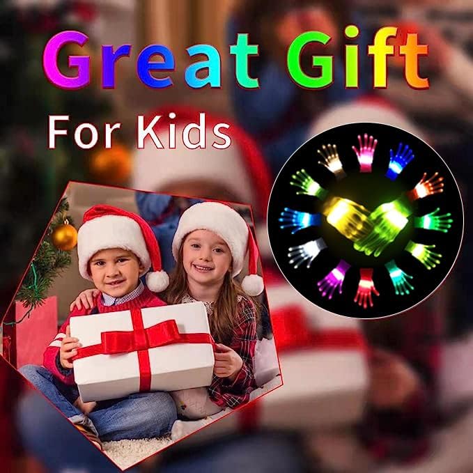 Colorful LED Gloves for Kids
