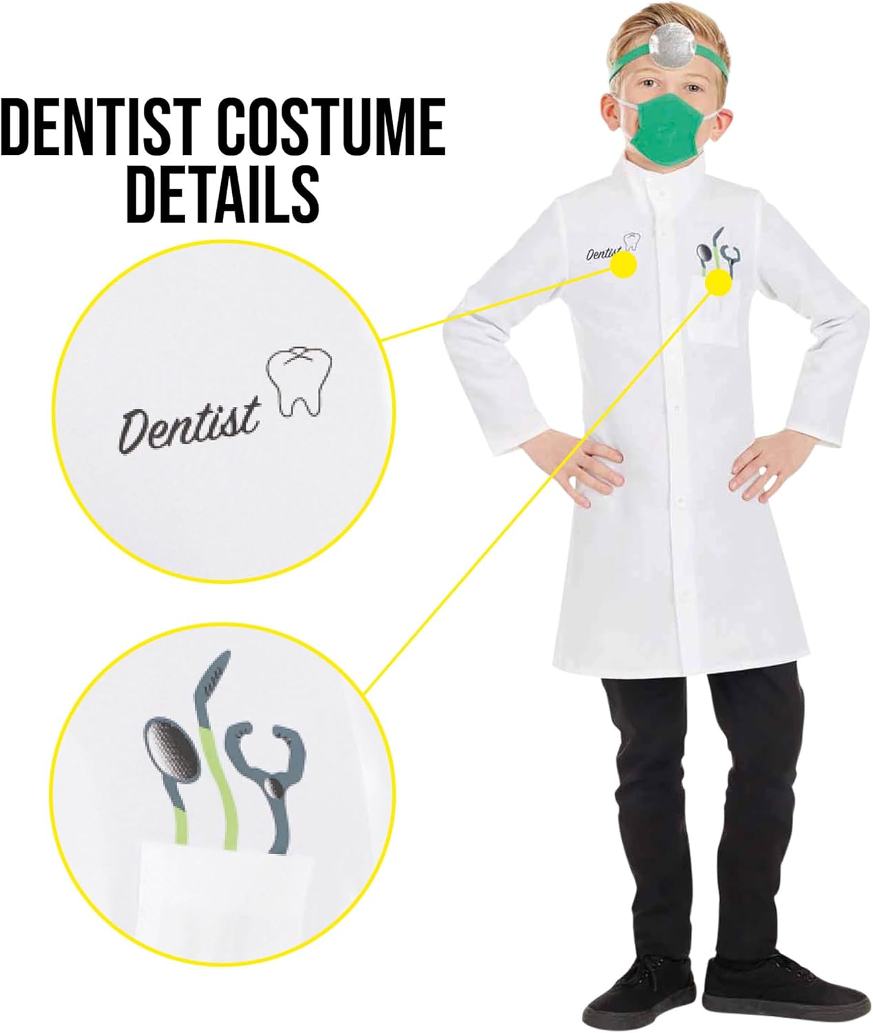 Fun Shack Kids Dentist Costume for Boys and Girls