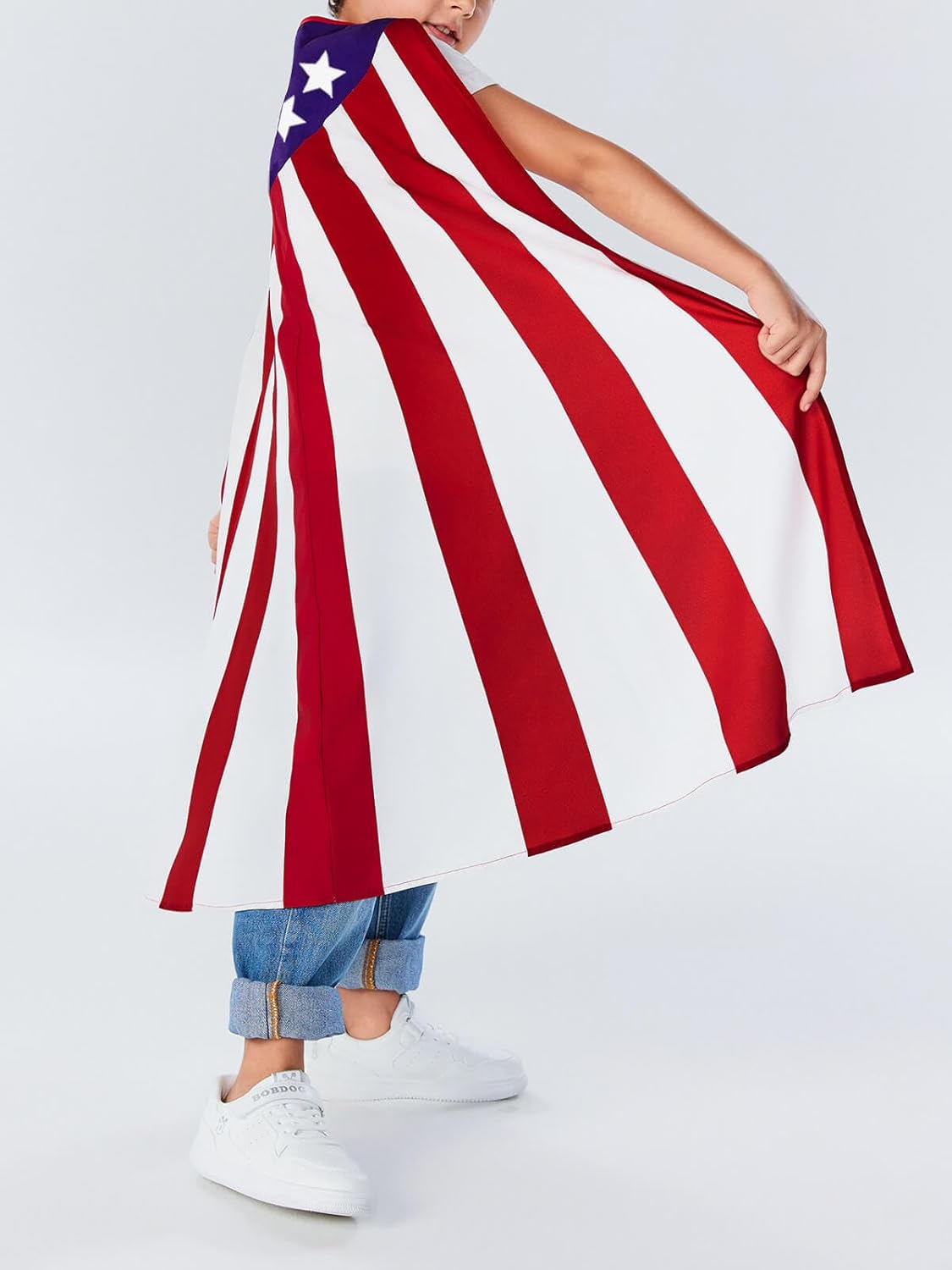 Haloumoning Boys Independence Day Patriotic Cape US Flag for Kids