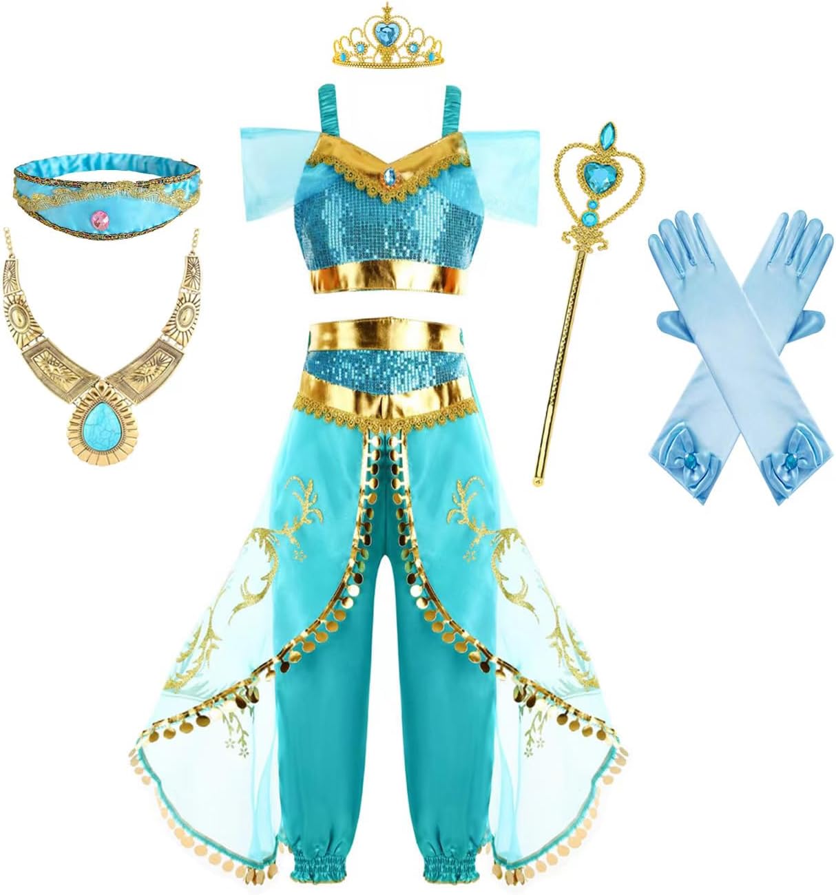 BLOOMIRO Princess Kids Halloween Costume Set