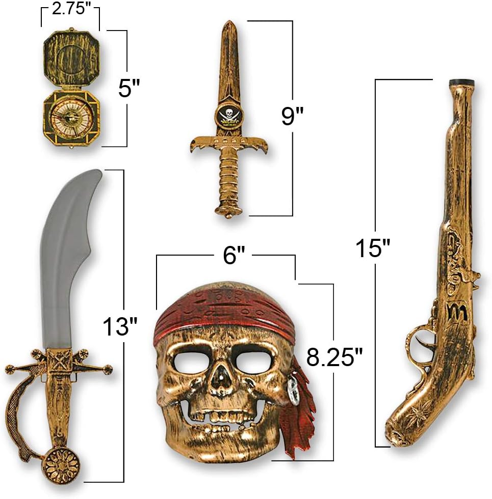 ArtCreativity Pirate Play Set for Kids 5PC