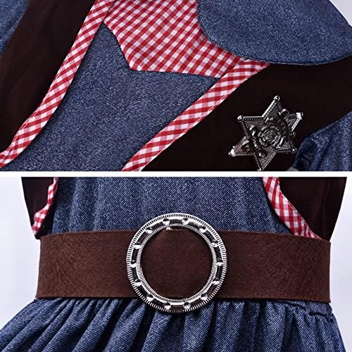 Cool 4-Piece Kids Cowboy and Cowgirl Costume Set