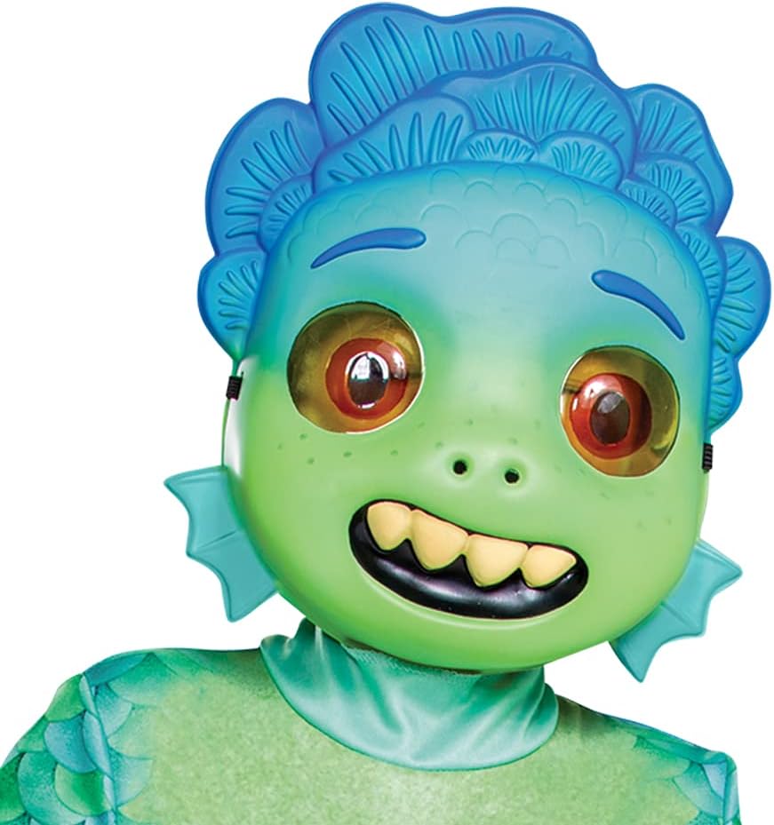 Disney LUCA Costume for Kids Deluxe Jumpsuit Mask