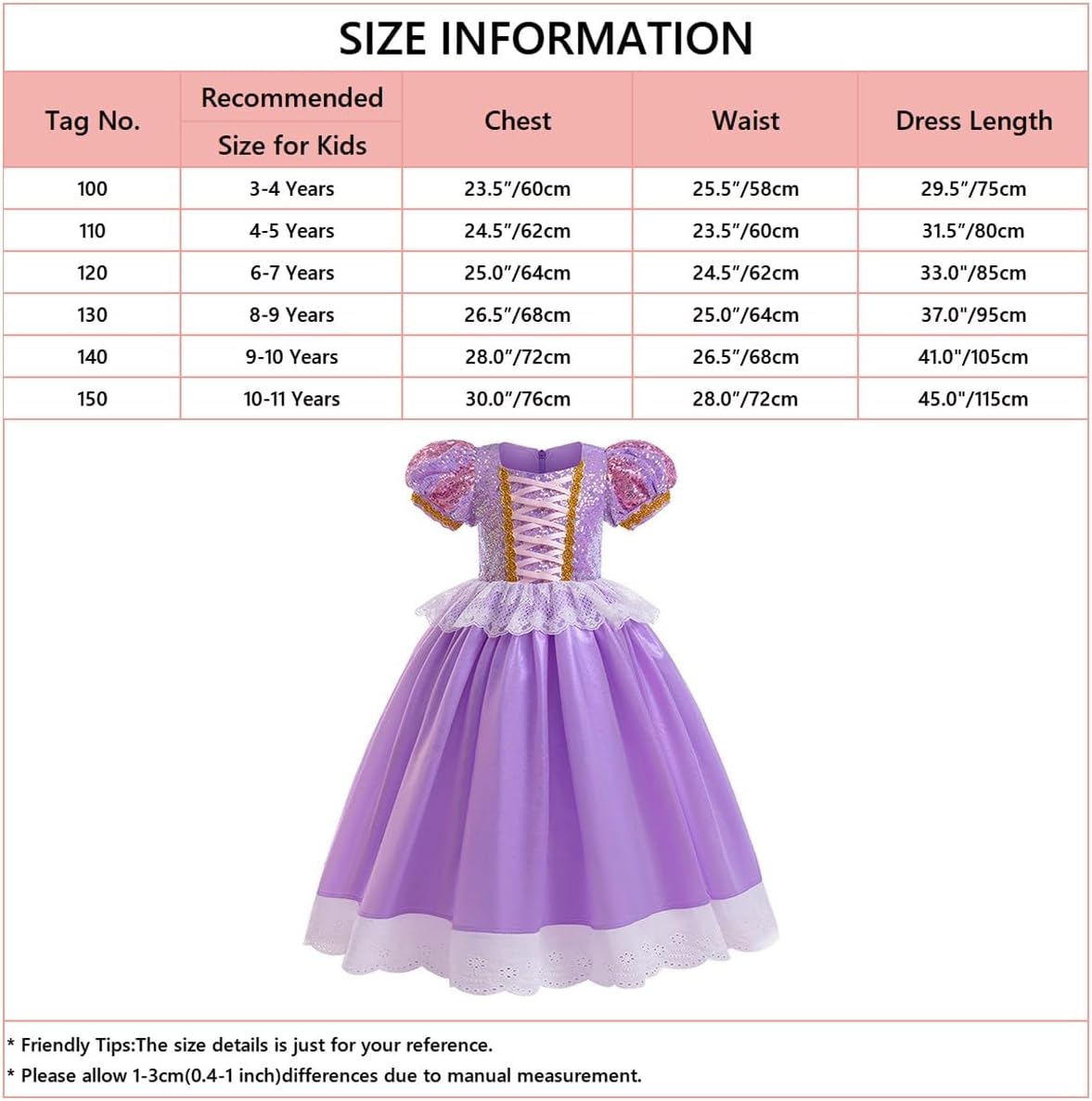 Sophia Princess BallGown Costume REXREII Purple
