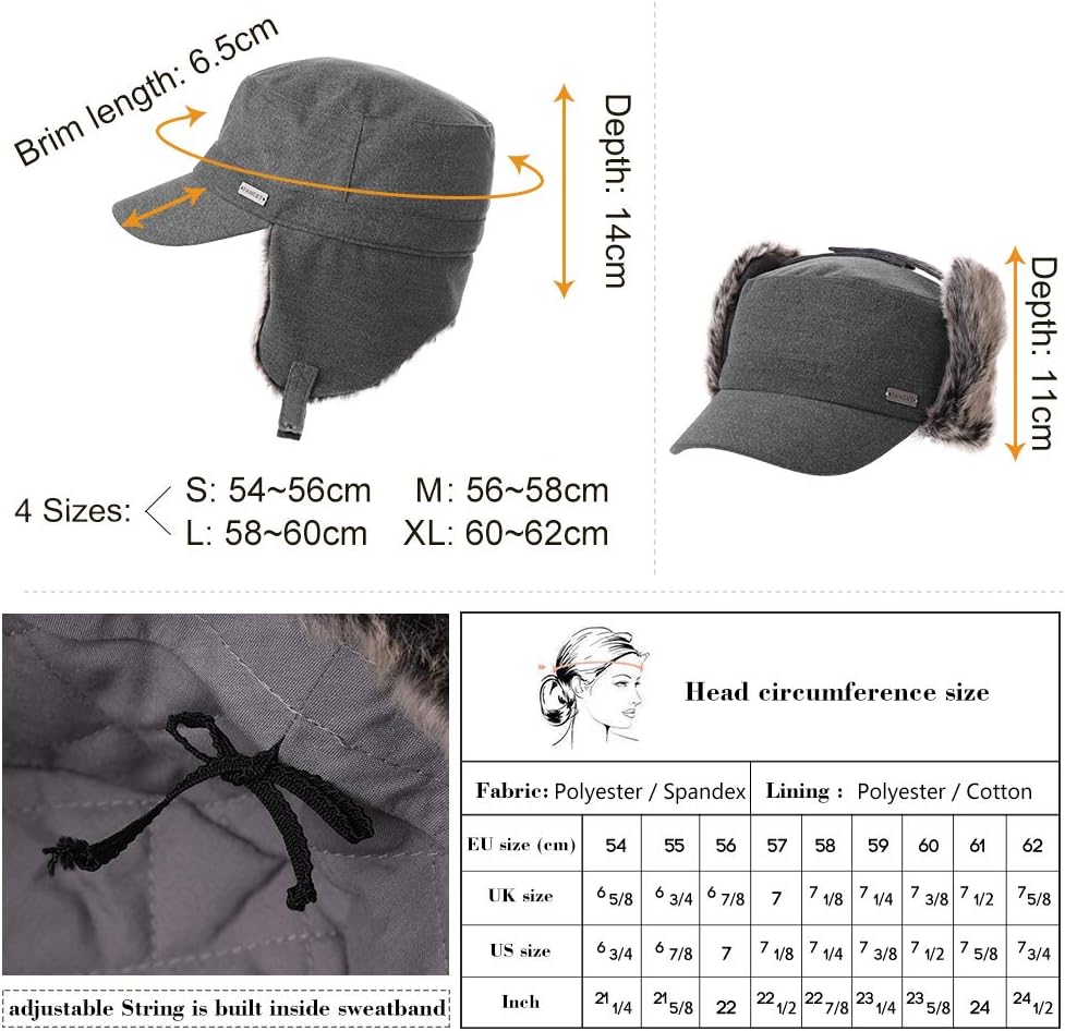Adjustable Unisex Winter Hat