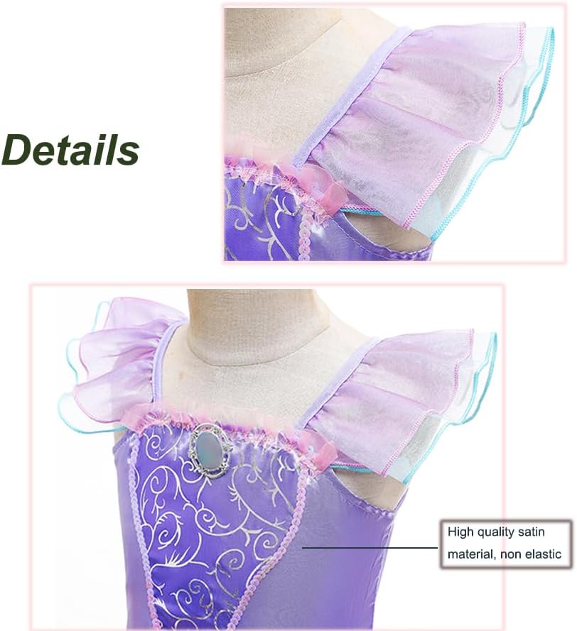 Little Girls Princess Mermaid Costume Dress Up Set