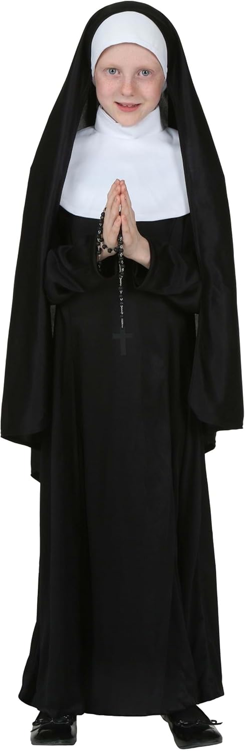 Fun Costumes Kids Nun Costume Catholic Sister Robe for Girls