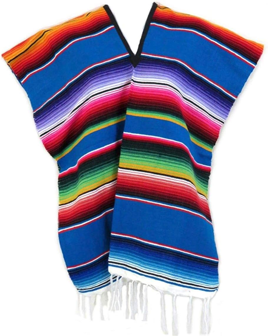Del Mex Kids Mexican Serape P Poncho Costume