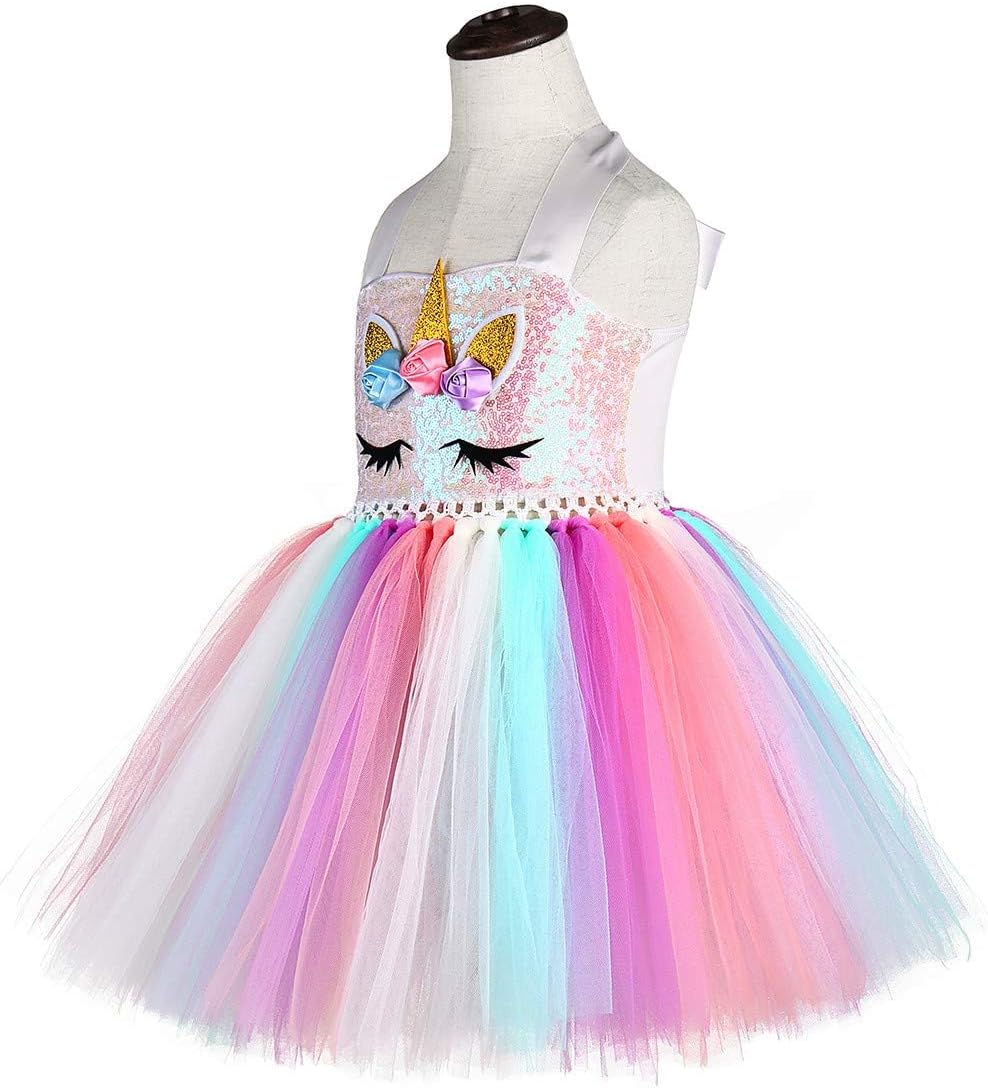 Fancy Unicorn Dresses for Girls Unique Party Costumes Headbands