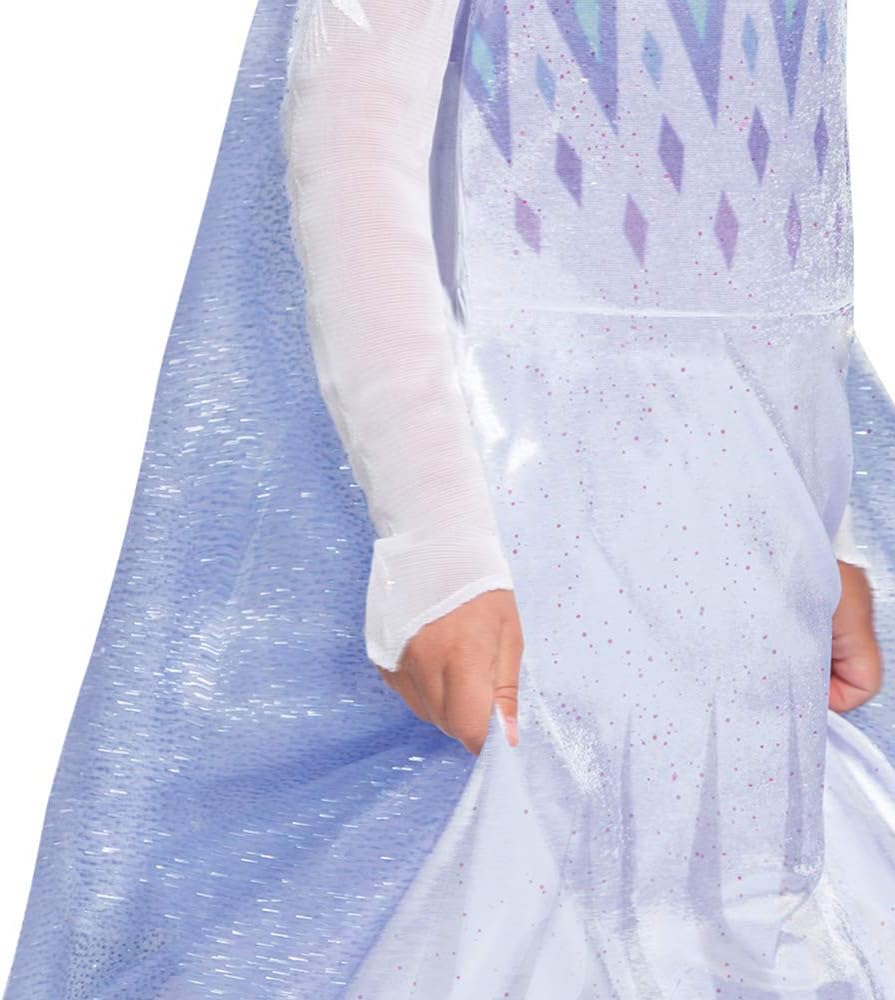 Disney Elsa Frozen Costume for Girls - Elsa Dress with Cape SATIN DRESS