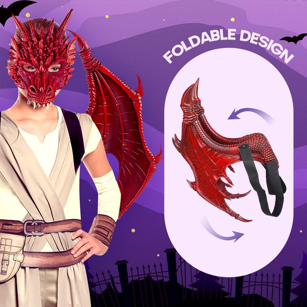 MENGKAO Dragon Costume Kids dinosaur wings set for Halloween