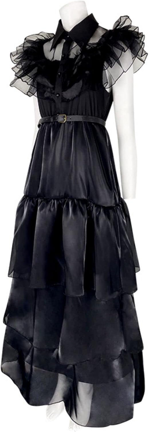 Gothic Black Dress Costume for Women and Girls