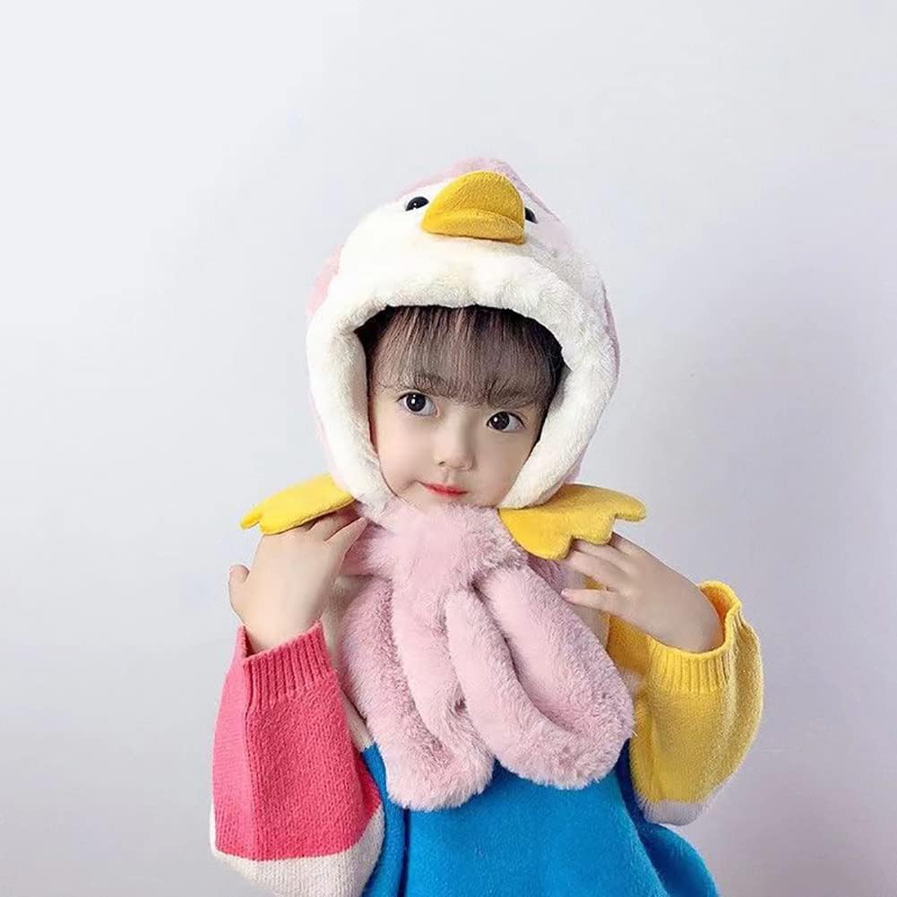 Ztexkee Cartoon Duck Winter Hats Scarves Set for Kids