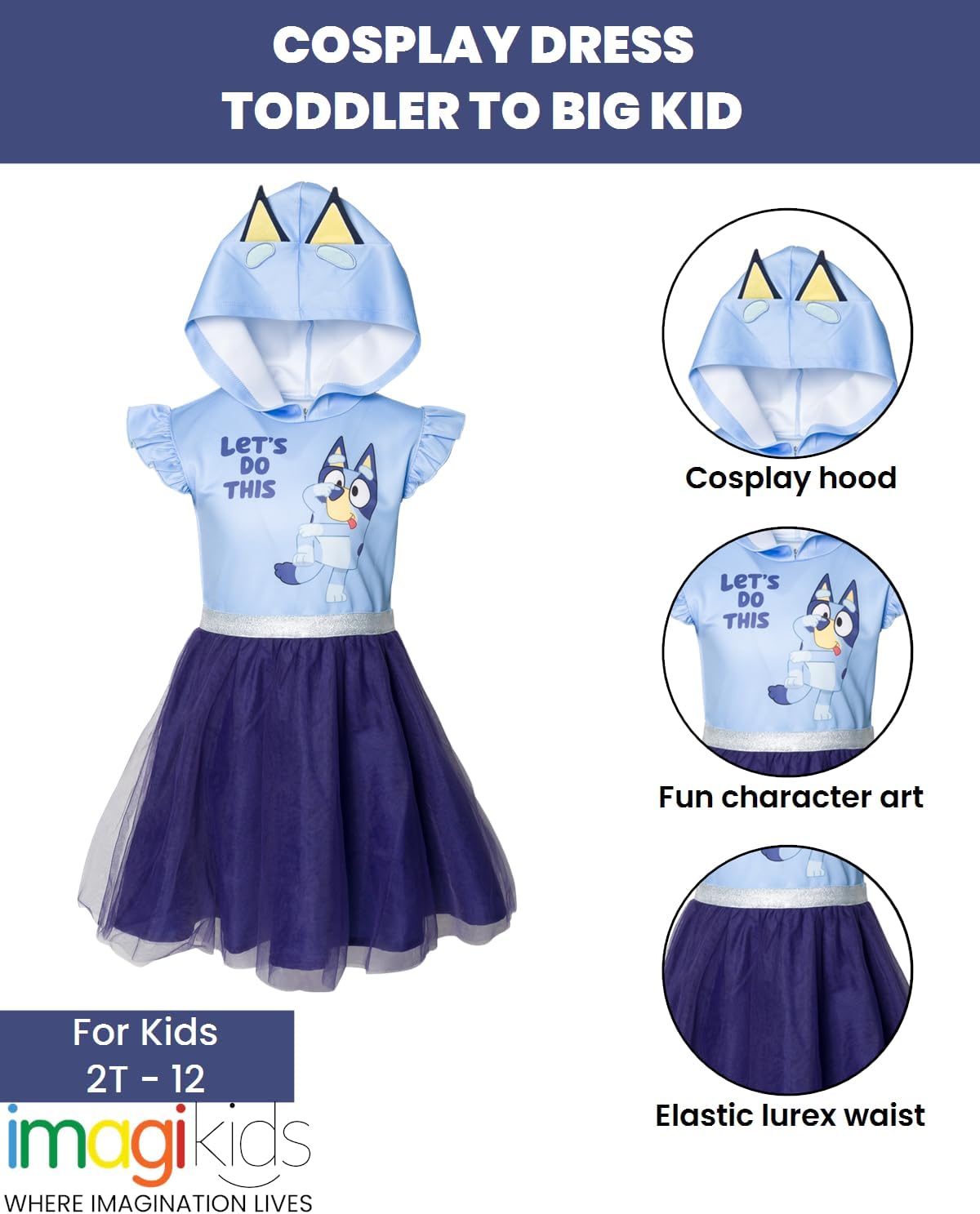 Bluey Bingo Girls Cosplay Dress - Fun Summer Treasure Hunt Set