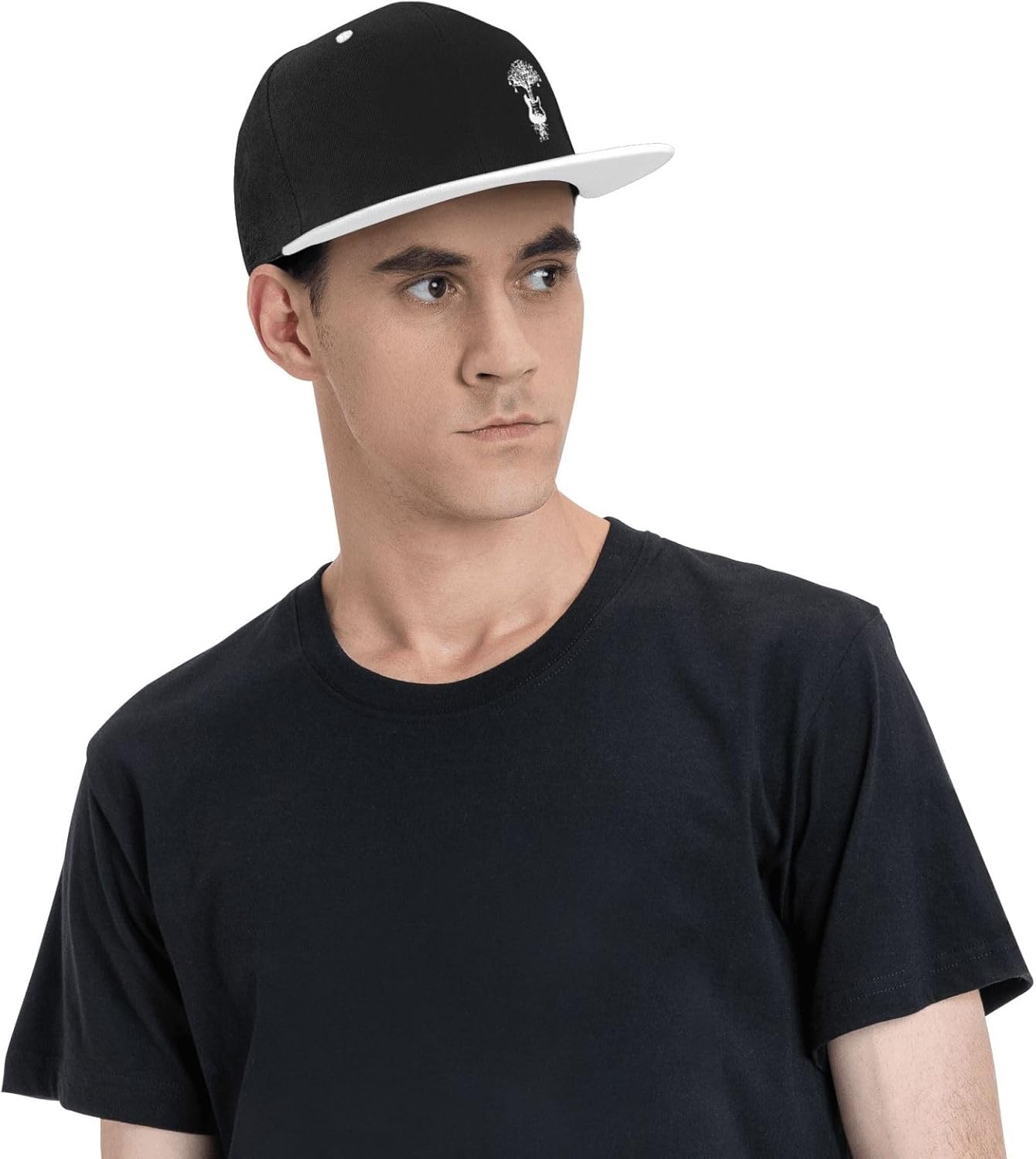 Guitar Tree Graphic Baseball Cap - Unisex White