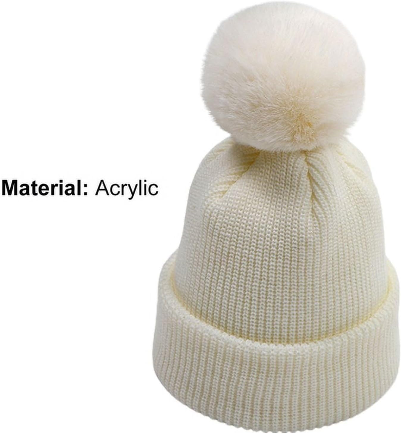 BILKEYU Boys Girls Winter Hats Pom Poms for Kids