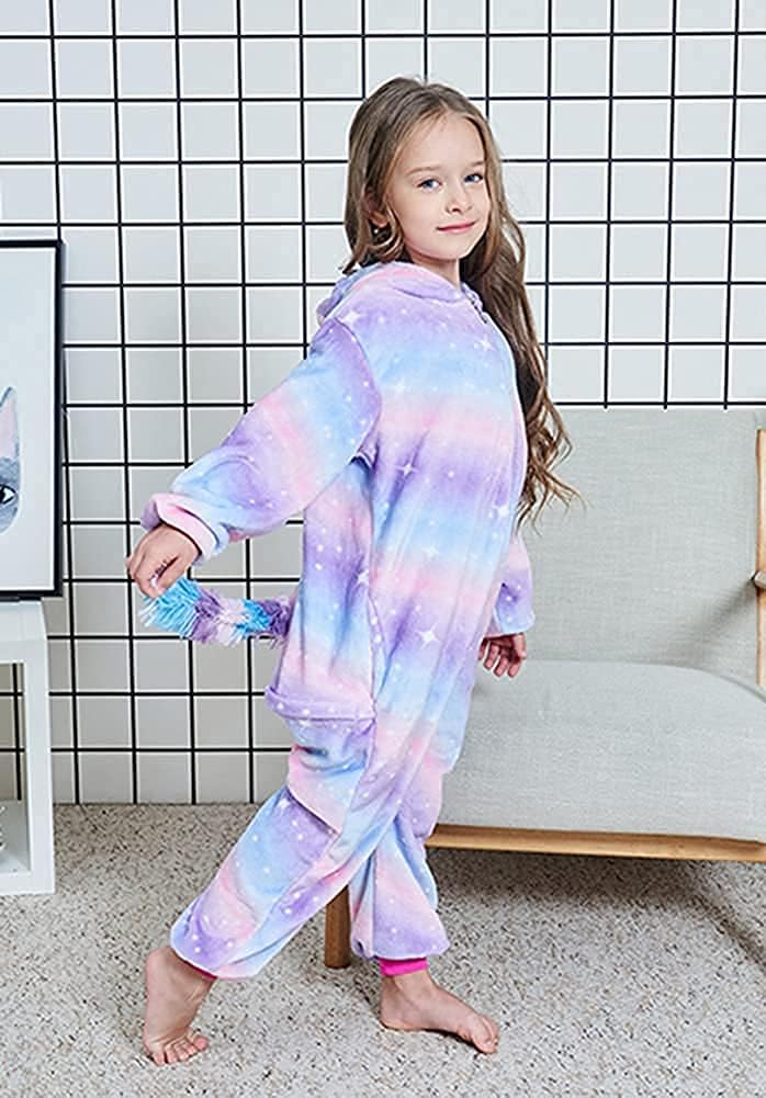 Comfortable Microfleece Kids Pajamas with Unicorns