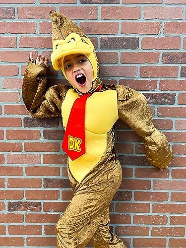 Disguise Boys Donkey Kong Action Costume Super Mario Deli Play Look with Headpiece