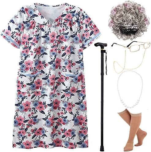 EBYTOP Kids Old Lady Costume for Girls